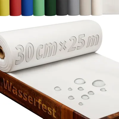 Produktbild von DecoHomeTextil Tischdecke Rolle Vliesstoff Tischläufer Vlies 80g/m² wasserabweisend Weiß 0.3 x 25 m