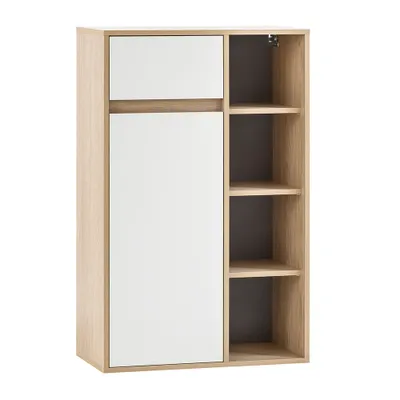 Produktbild von Highboard weiß matt mit Eiche MASKAT-80