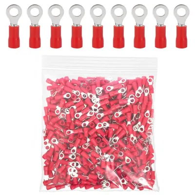 M5 Ringkabelschuhe Kupfer 100 Stk. 5,3 mm 16-22 AWG rot