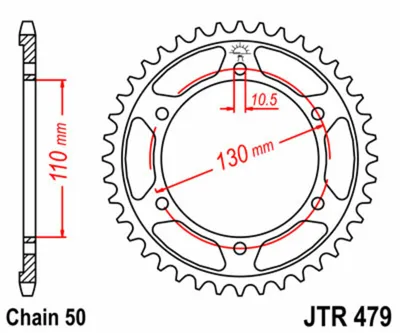 Obrázok produktu pre Pignon à chaîne JT 43T 530 JTR479.43
