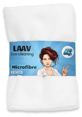 Produktbild von LAAV Mikrofaser-Reinigungstuch Fenster Spiegel 3 Stück