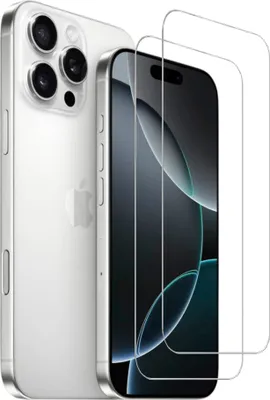 Zdjęcie produktu dla Ochraniacz ekranu ze szkła pancernego 2x do Apple iPhone 16 Pro ze szkła hartowanego