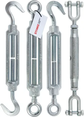 Produktbild von Seilwerk STANKE 1x M6 Spannschloss Gabel-Gabel Verzinkt Seilspanner Spanner für Drahtseil Spannschraube 110 mm