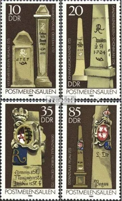 Produktbild von Briefmarken DDR 1984 Mi 2853-2856 (kompl.Ausgabe) gestempelt Postmeilensäulen