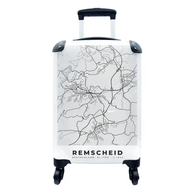 Produktbild von MuchoWow® Koffer Handgepäck Trolley Rollkoffer Kleine Reisekoffer mit 4 Rollen - Karte - Stadtplan - Deutschland - Remscheid - Karte - Cabin Size < 55x40x23 cm & 55x40x20 cm - Fotokoffer - Kabinenkoffer - Boardgepäck - Reise-Box - Reisekoffer - Reisegepäck - Koffer mit Bild - Trolley für Kinder