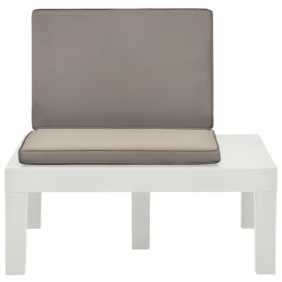 Immagine prodotto di vidaXL Garten-Lounge-Stuhl con cuscino in legno di kunststoff Weiß