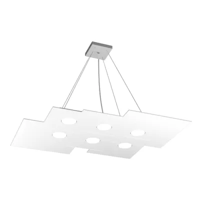 Obrázok produktu pre Závesné moderné kovové dosky biele 6 svetiel Gx53