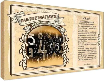 Produktbild von vianmo Holzschild 20x30 cm Mathematiker Beruf Arbeit