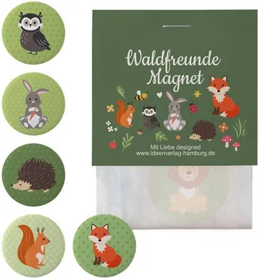 Productafbeelding van 38 mm matte Tiermagneten als cadeau voor kinderfeestjes