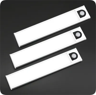Produktbild von PRECORN 3er Set I 20 cm Sensor Licht mit 31 LED´s Schrankbeleuchtung LED Lichtleiste USB-C wiederaufladbar Schranklicht Bewegungsmelder Küchenleuchte