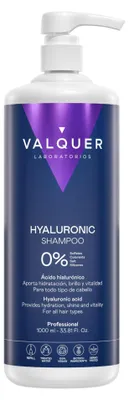 Produktbild von Valquer Hyaluronsäure Shampoo - Sulfatfrei mit Panthenol & Pflanzliches Keratin - Für alle Haartypen - 1000 ml