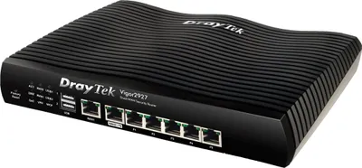 Zdjęcie produktu dla DrayTek Vigor2927, Ethernet WAN, Gigabit Ethernet, DSL WAN, Czarny