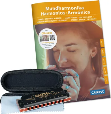 Produktbild von CASCHA HH 1610, Diatonische Harmonika, Schwarz, Orange, Kupfer