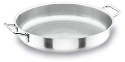 Paella-Pfanne 50 cm, Edelstahl 18/10, mit Deckel, 9 Liter