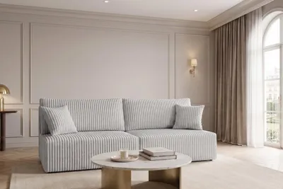 Image de Canapé-lit   avec coffre de rangement, tissu velours Tilia, gris, BEST MINI