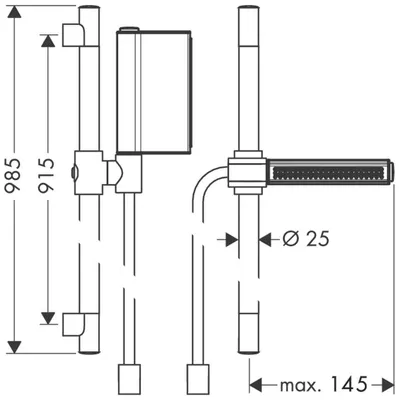 Obrázok produktu pre hansgrohe AXOR ShowerSolutions One sprchová súprava 0,90 m, s ručnou sprchou One 2-jet, 45722000