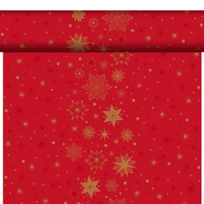 Produktbild von 4x DUNI Bio Dunicel® Tête-à-Tête-Tischläufer 0,4 x 24 m Stargazing Red