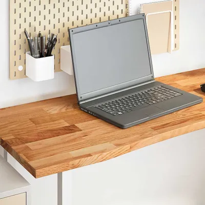 Zdjęcie produktu dla Blat biurka jasnobrązowy 160x50x2,5 cm lity dąb