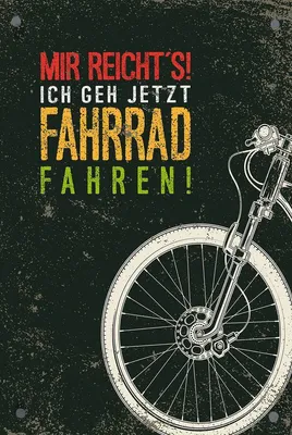 Produktbild von vianmo Holzschild 18x12 cm Mir reicht´s Ich Fahrrad fahren