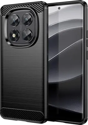 Immagine prodotto di Custodia per Xiaomi Redmi Note 14 Pro 5G / Xiaomi Poco X7 - Cover posteriore in silicone Phonesta Carbon - Nero