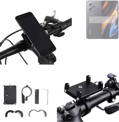 Produktbild von K-S-Trade Handyhalterung für das Fahrrad kompatibel mit POCO X4 GT Halter Lenkstange Fahrradhalterung Motorrad Bike Mount Befestigung Smartphone
