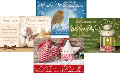 Produktbild von Weihnachten  PostkartenPackung  4 Postkarten im Format 12 x 17cm im Be