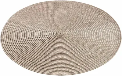 Obrázok produktu pre Podložka Ø 35 cm okrúhla hnedá taupe podložka umývateľná