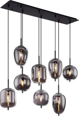 Produktbild von Globo Lighting Hängeleuchte Metall schwarz, 8x E14