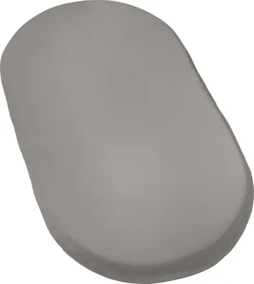 Produktbild von Erwin Müller Baby-Spannbettlaken Murnau" grau 40x70 cm oval"