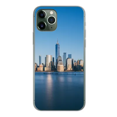 Produktbild von MuchoWow® Handyhülle Schutzhülle Hülle für iPhone 11 Pro New York - Skyline - Blau Silikon Softcase Handy Hülle - Handy