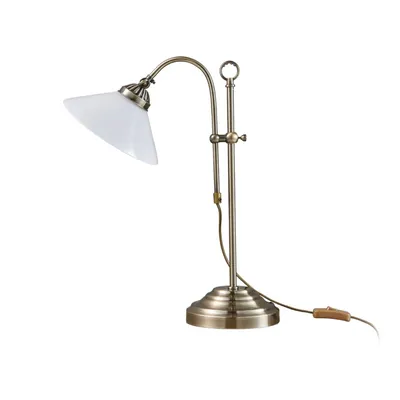 Produktbild von Lindby Tischleuchte Otis, altmessing, Glas, 60 cm, E14