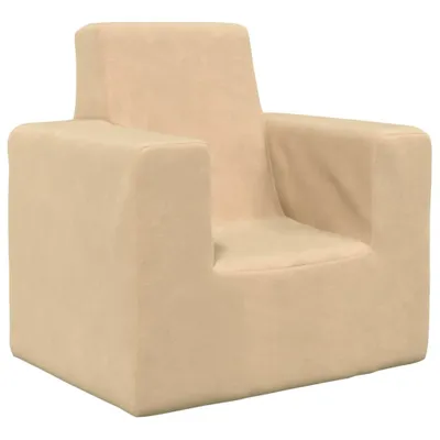 Immagine prodotto di vidaXL Divano per bambini in morbido peluche crema