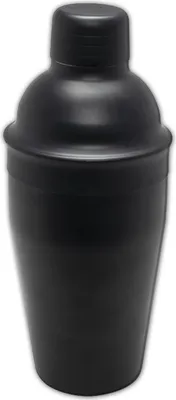 Immagine prodotto di COCKTAIL SHAKER Miscelatore per cocktail da 3 pezzi in acciaio inox nero da 500 ml Shaker per cocktail Tazza per miscelazione Miscelatore 45