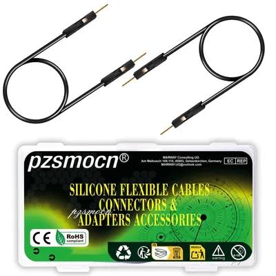 40er Set Silikonkabel 20 cm, Dupont 2,54 mm, 1-Pin-Stecker-Stecker