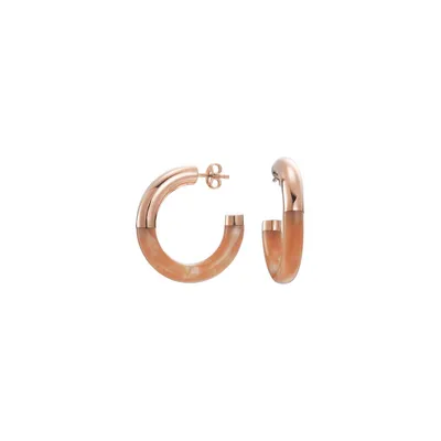 Produktbild von Esprit Damen Ohrringe Creole Edelstahl silber Marbled Circle ESER12645A000