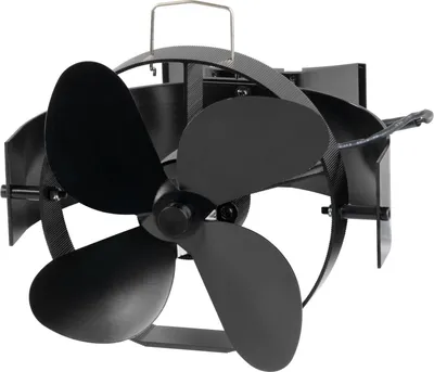 Produktbild von Ventilator Strend Pro, Kamin, mit Rauchrohrbefestigung und Magnet, wärmebetrieben, 4-flügelig, schwarz – Ofenventilator, Kaminventilator