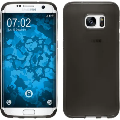 Produktbild von PhoneNatic Case kompatibel mit Samsung Galaxy S7 Edge - schwarz Silikon Hülle transparent Cover