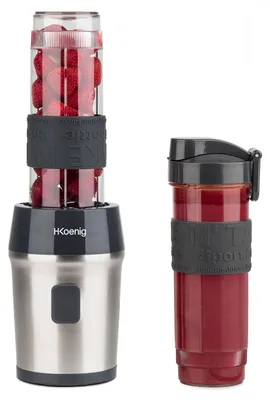Mini Smoothie Maker 570 ml, 300 W, 2 Flaschen, Schwarz