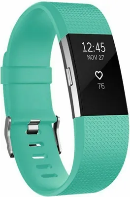 Produktbild von Strap-it Fitbit Charge 2 Silikonarmband (Aqua) - Große: M/L