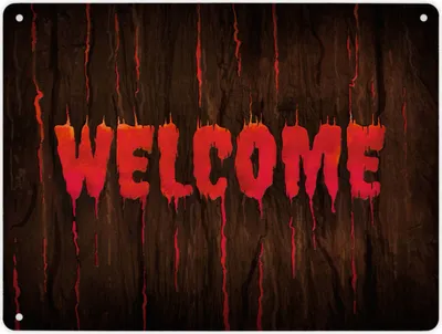 Produktbild von Metallschild XL mit Spruch: Welcome Schild Blechschild Aluminiumschild