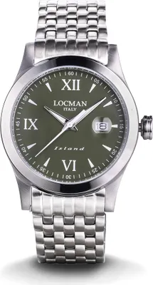 Produktbild von 0614A03-00GRWHB0 Italy Herrenuhr Island grün Ref. 0614A03 Locman