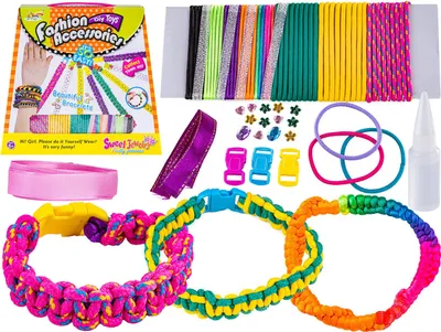 Produktbild von Schmuckherstellungsset, Armbänder, farbige Schnüre + Zubehör