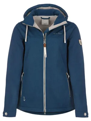 Produktbild von Dry Fashion Damen Softshelljacke Baltrum - Jacke Meliert Navy, Größe 38