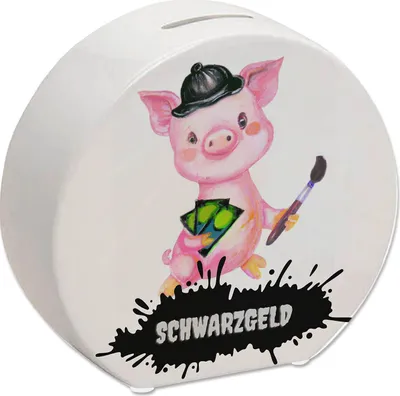 Produktbild von Schwarzgeld Spardose mit Schweinchen Motiv