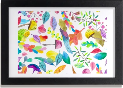 Produktbild von Bild 30x20 MDF-Rahmen, Wandkunst Blumenmuster
