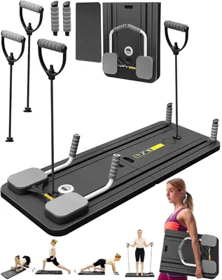 Obrázok produktu pre Pilates Reformer – zariadenie na cvičenie – pre domáce cvičenie – skladacie a prenosné – dĺžka 106 cm – ružová farba