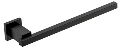 Zdjęcie produktu dla Wieszak na ręczniki, 32 cm, matowy, czarny, chromowany, mosiężny, montaż na ścianie