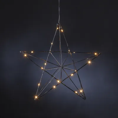 Zdjęcie produktu dla Gwiazda wisząca czarna Led LINE 38 cm