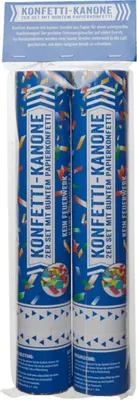 Produktbild von Konfetti Kanone 2er Set Konfetti Bunt