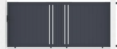 Produktbild von Schiebetor 4m GIONA H.180 graues Aluminium